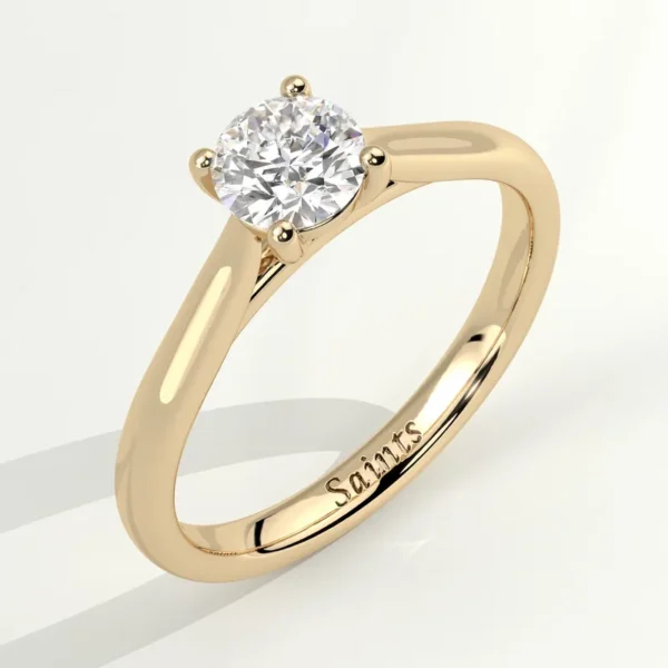 Sóli - Brilliant 0.50ct labgrown diamant solitair klassiek 4-poots