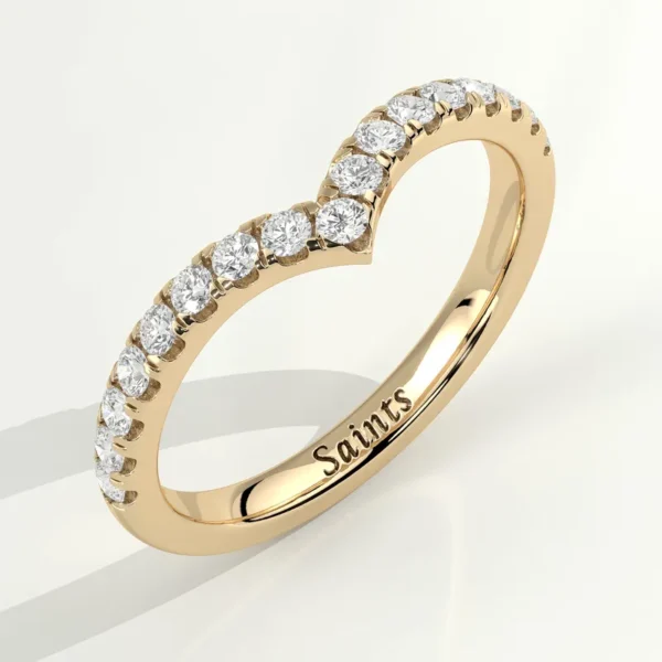 Vyrie - V-shaped row ring trouwring 2mm